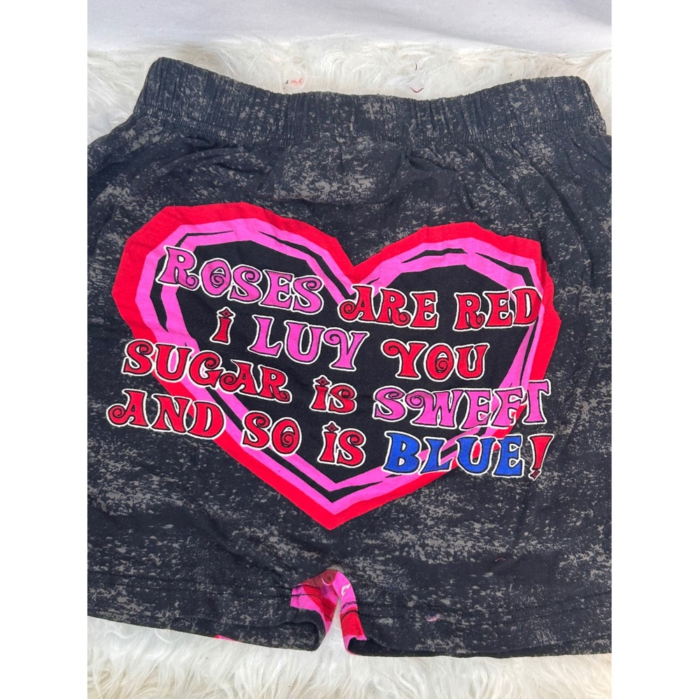 Vintage M&M's Brand Blue Character Valentines Acid Wash Boxer Shorts Mens Medium - Picture 6 of 9